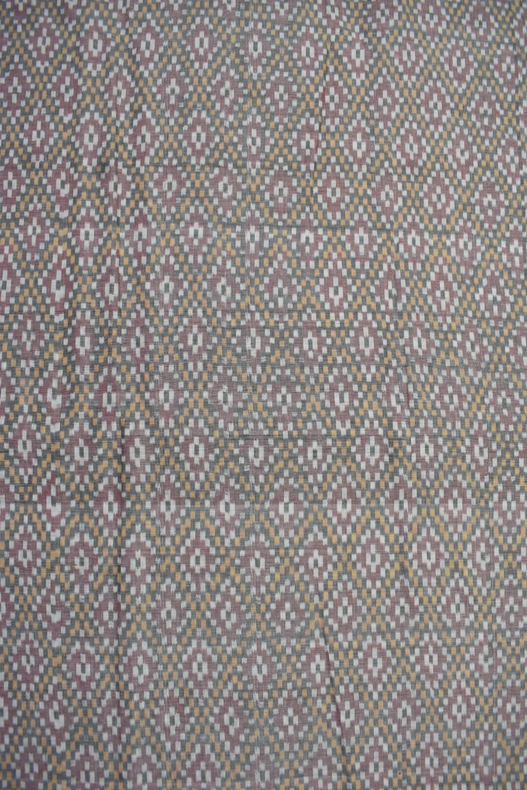 Gray Colour Sambalpuri Handloom Cotton Fabrics - Image 3