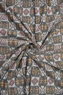 White Colour Sambalpuri Handloom Cotton fabric