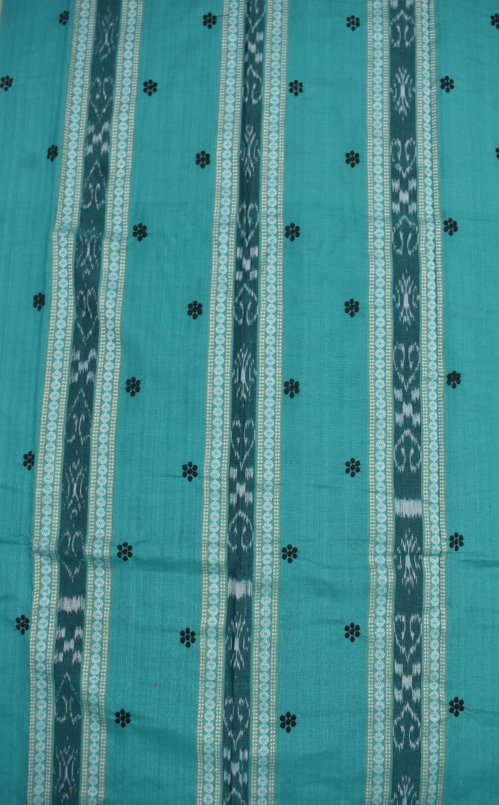 Rama Green Colour Sambalpuri Handloom Dress Material - Image 5