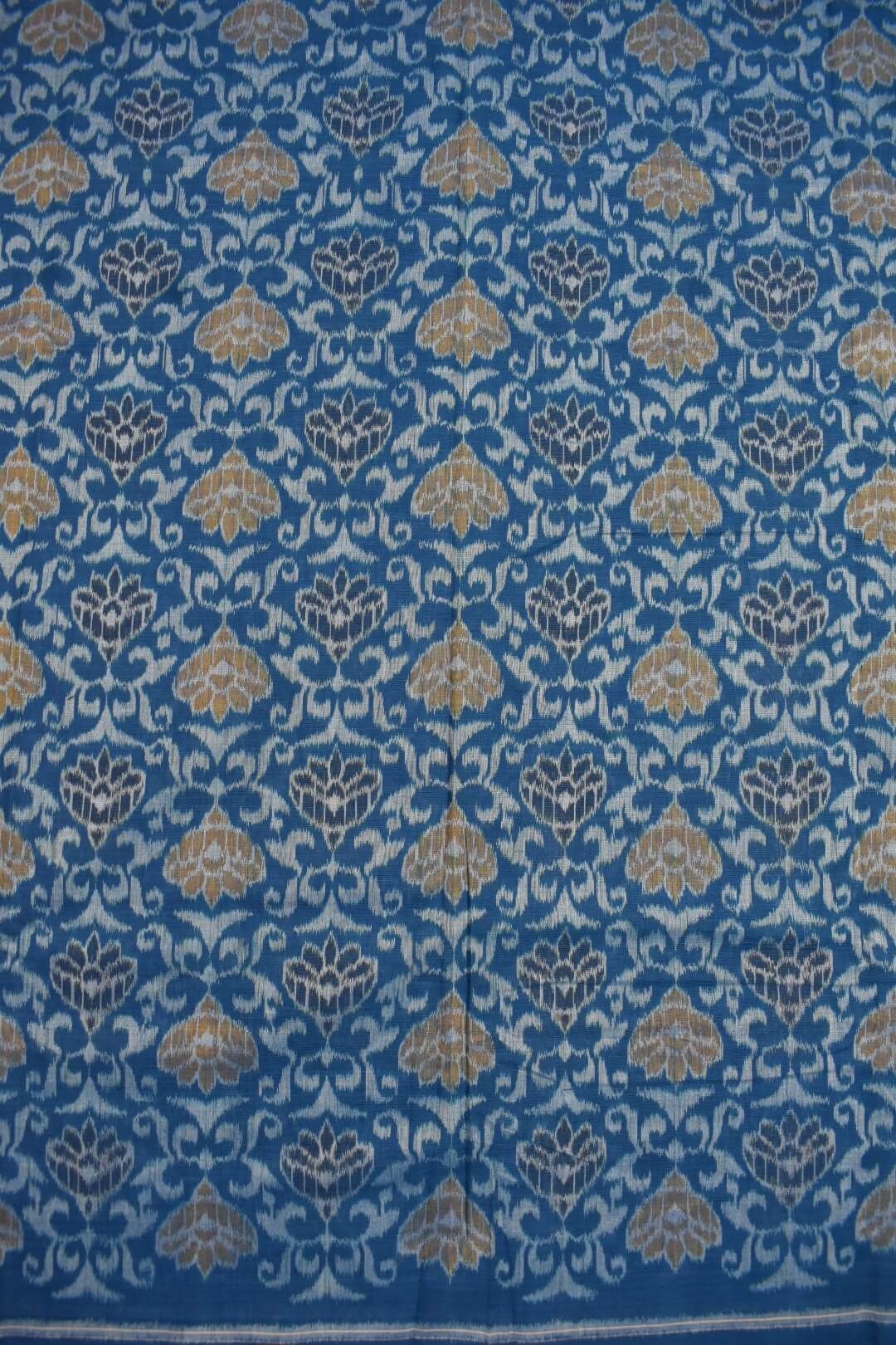 Sky Blue Colour Sambalpuri Handloom Cotton Dress Material - Image 5