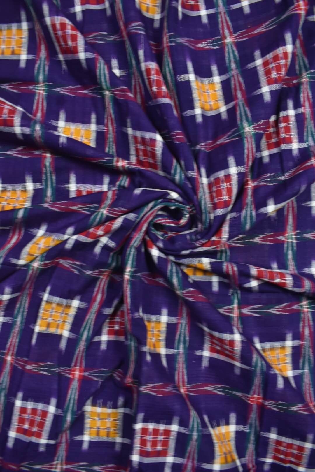 Violet Colour Aswini Design Sambalpuri Handloom Cotton Fabrics
