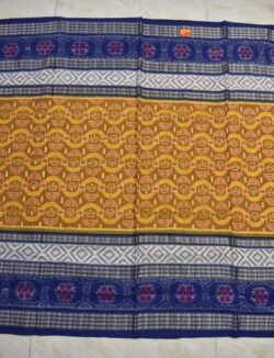 Yellow Colour  Sambalpuri Handloom Cotton Saree