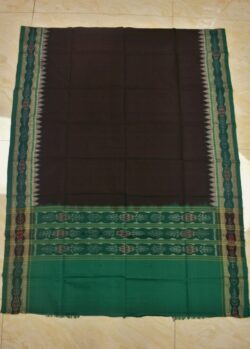 Black-Green Combination Sambalpuri Handloom Cotton Dupatta