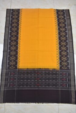 Yellow-Red Combination Sambalpuri Handloom Cotton Dupatta