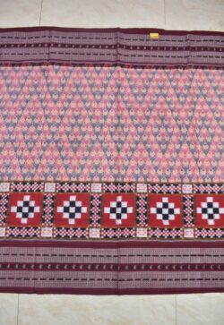 Pink Colour  Sambalpuri Handloom Cotton Saree