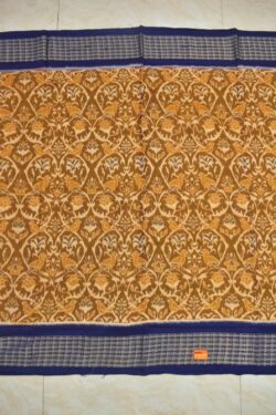 Orange Colour  Sambalpuri Handloom Cotton Saree