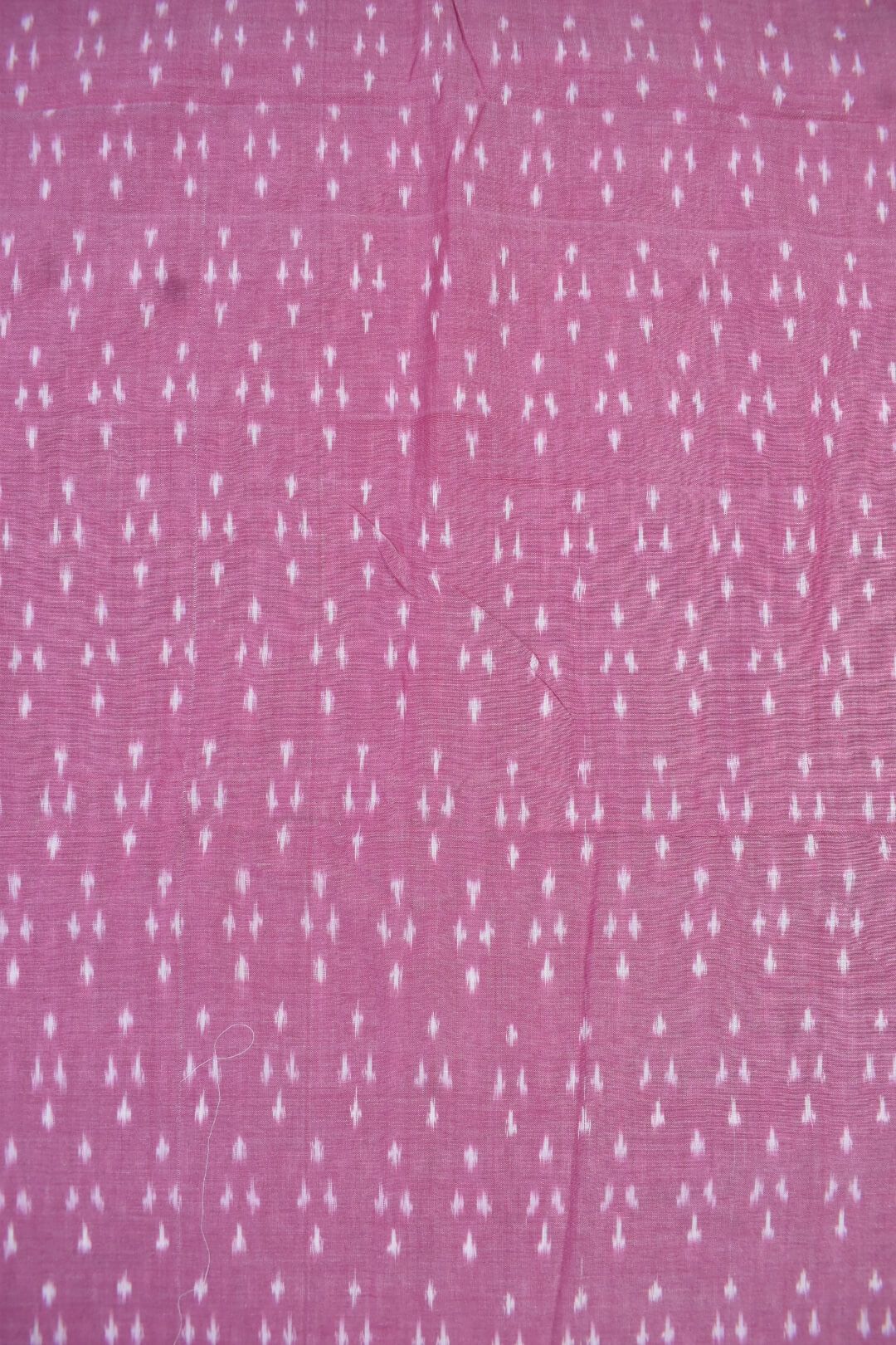 Pink Colour Ikkat Design Pochampally Handloom Cotton Fabric - Image 3
