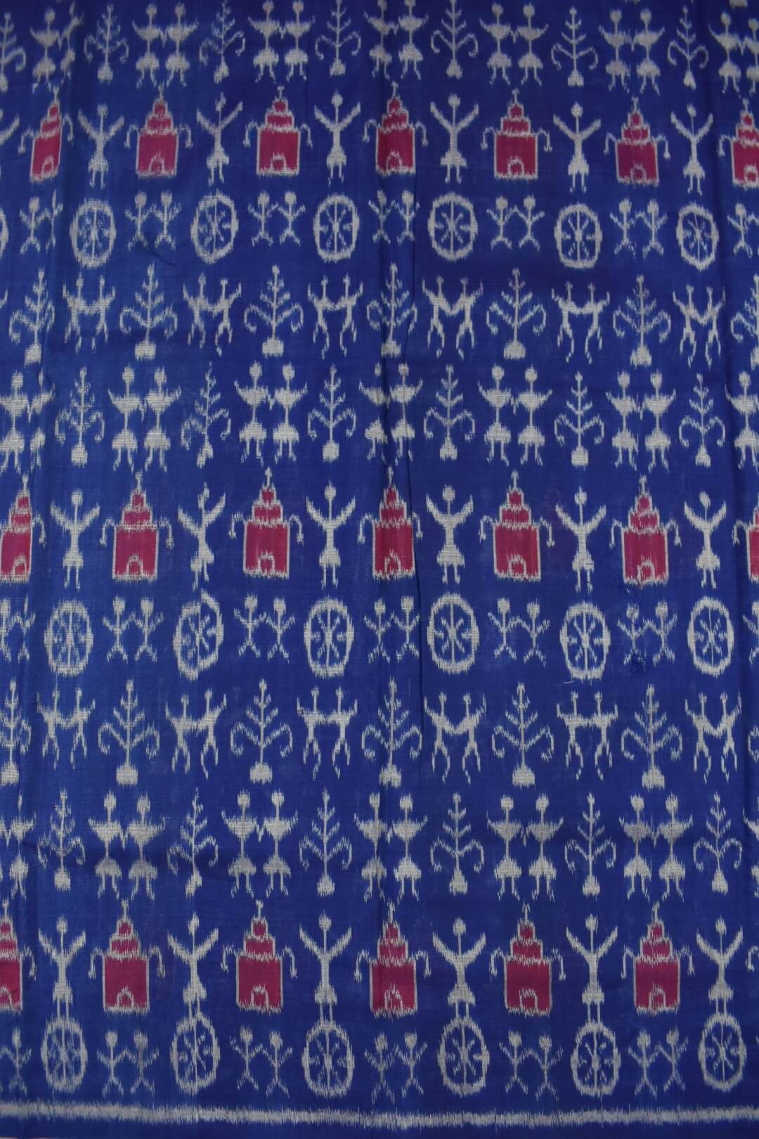 Blue Colour Sambalpuri Handloom Cotton Dress Material - Image 5