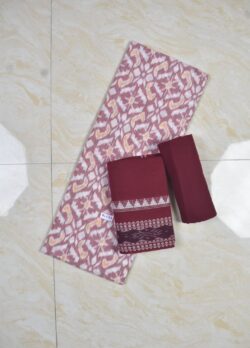 Biscuit Colour Sambalpuri Handloom Cotton Dress Material