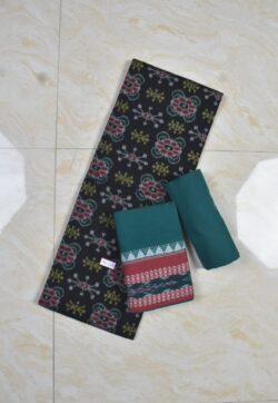Black Colour Sambalpuri Handloom Cotton Dress Material