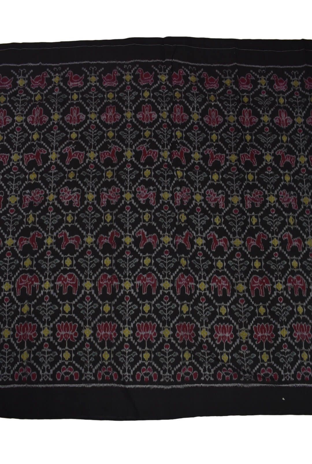 Black Colour Sambalpuri Handloom Cotton Dress Material - Image 4