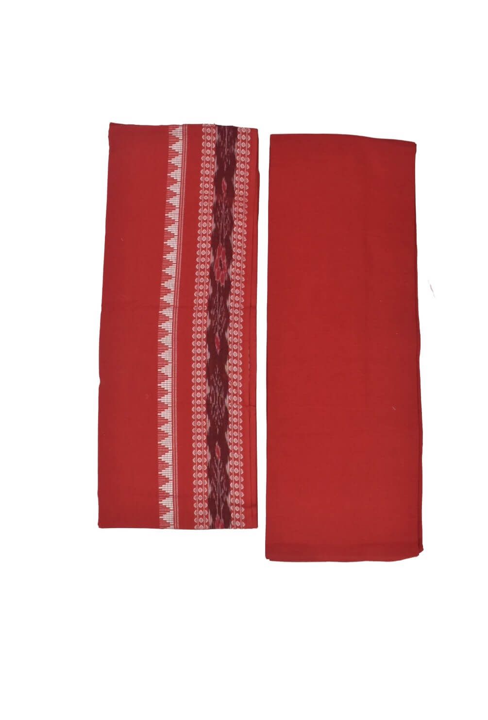 Black Colour Sambalpuri Handloom Cotton Dress Material - Image 2