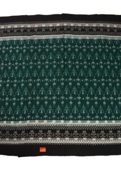 Green Colour  Sambalpuri Handloom Cotton Bandha Saree