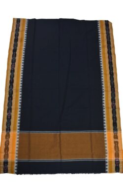 Black Colour Sambalpuri Handloom Cotton Dupatta