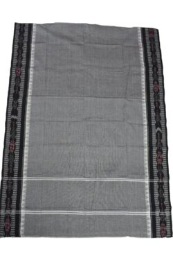 Gray Colour Sambalpuri Handloom Cotton Dupatta