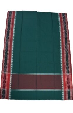 Green Colour Sambalpuri Handloom Cotton Dupatta