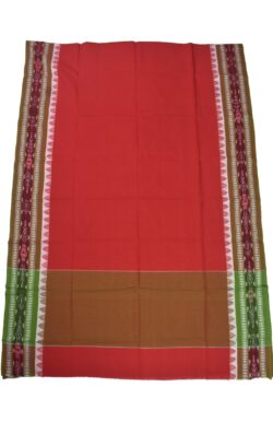 Red Colour Sambalpuri Handloom Cotton Dupatta
