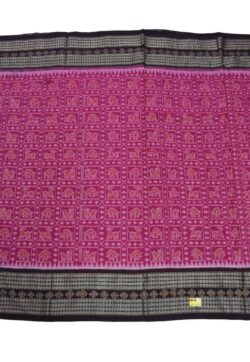 Pink Colour Sambalpuri Handloom Cotton Bandha Saree