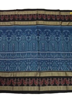 Blue Colour Sambalpuri Handloom Cotton Bandha Saree