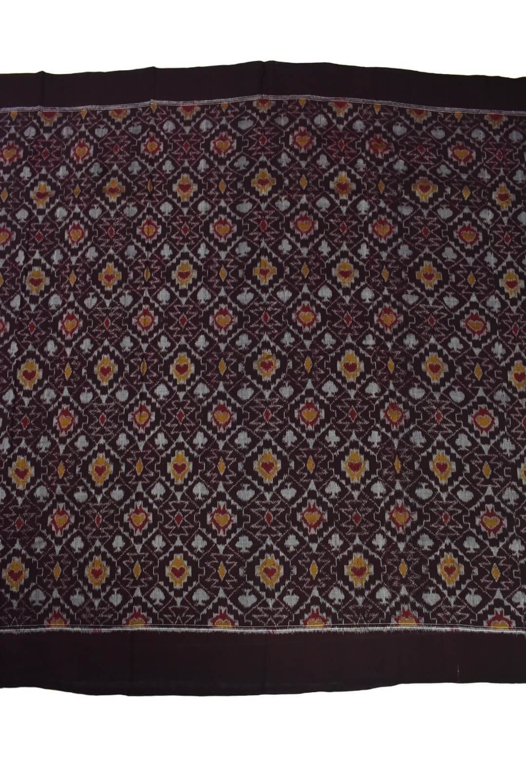 Black Colour Sambalpuri Handloom Cotton Dress Material - Image 4