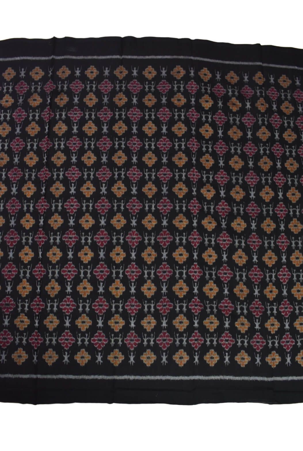 Black Colour Sambalpuri Handloom Cotton Dress Material - Image 4