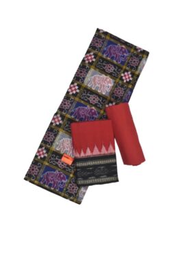 Black Colour Sambalpuri Handloom Cotton Dress Material