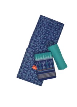 Blue Colour Sambalpuri Handloom Cotton Dress Material