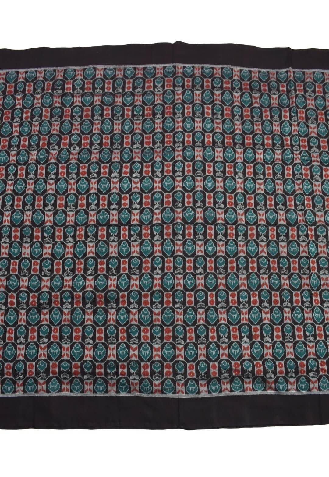 Black-Red Colour Sambalpuri Handloom Cotton fabric - Image 2