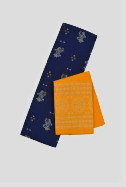 Blue Colour Sambalpuri Handloom Bomkai Dress Material