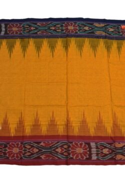 Yellow Colour Sambalpuri Handloom Cotton Saree