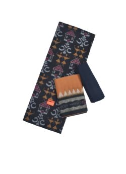 Black Colour Sambalpuri Handloom Cotton Dress Material