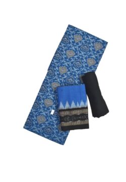 Sky Blue Colour Sambalpuri Handloom Cotton Dress Material
