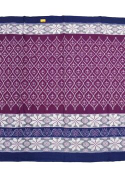 Pink Colour Plane Border Sambalpuri Handloom Cotton Saree