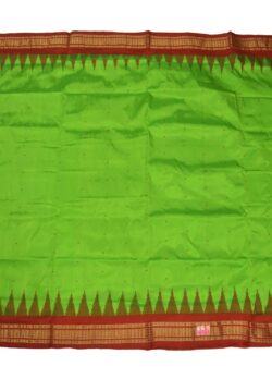 Green Colour Sambalpuri Handloom Bandha Silk Saree