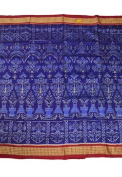 Blue Colour Sambalpuri Handloom Bandha Silk Saree
